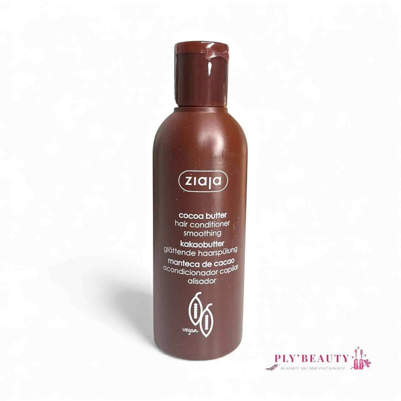 Après-shampooing Ziaja au beurre de cacao – soin lissant nourrissant pour cheveux secs, flacon marron 200 ml 