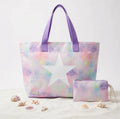 ✨ Grand sac de plage Étoile + pochette assortie