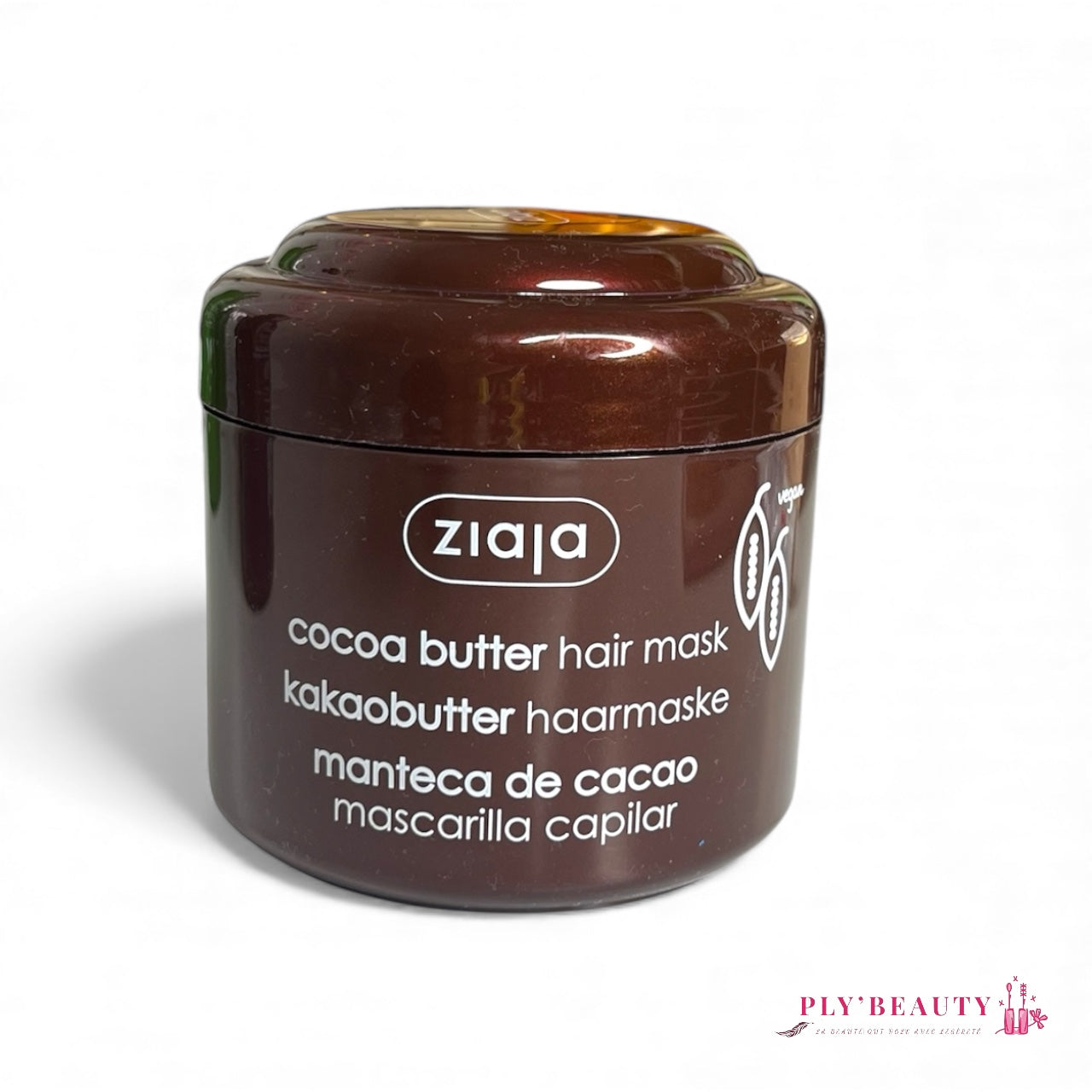 Masque capillaire Ziaja beurre de cacao 200 ml – soin nourrissant cheveux secs – fond blanc