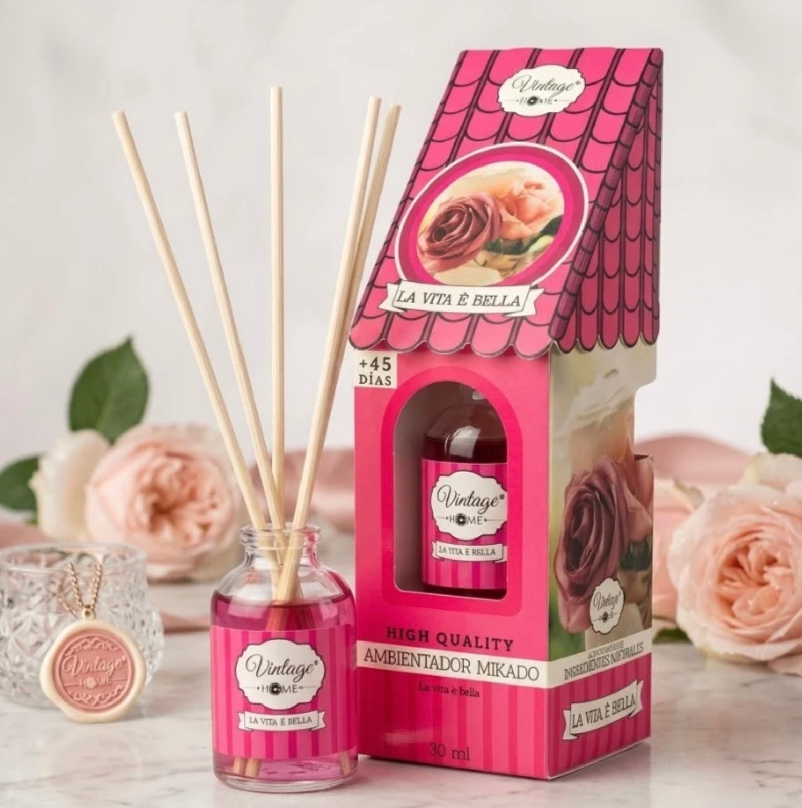 🏡 Diffuseur de Parfum Mikado – Vintage Home