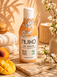 Nijiko – Gel Douche Pêche Mangue Bio (200 ml) - Ply'beauty