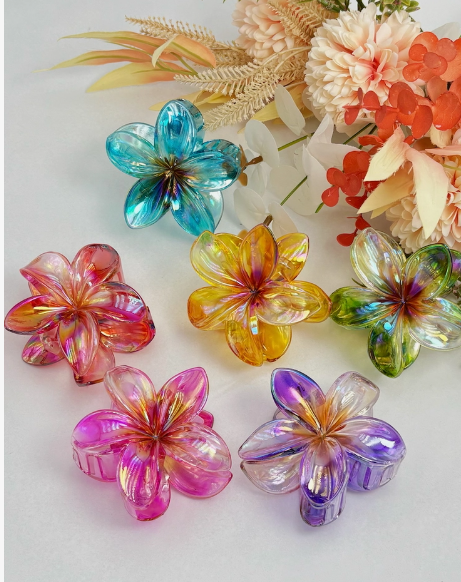 🌺 Pince Fleur Holographique