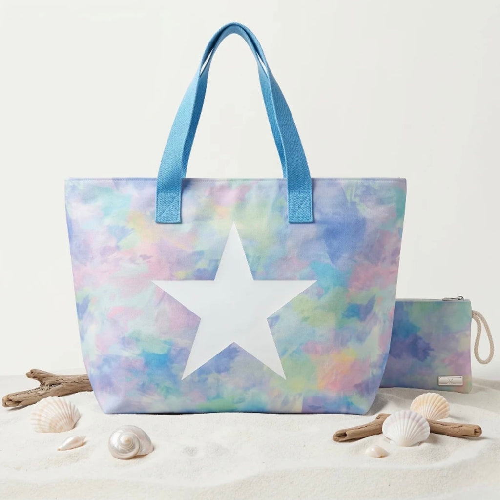 ✨ Grand sac de plage Étoile + pochette assortie